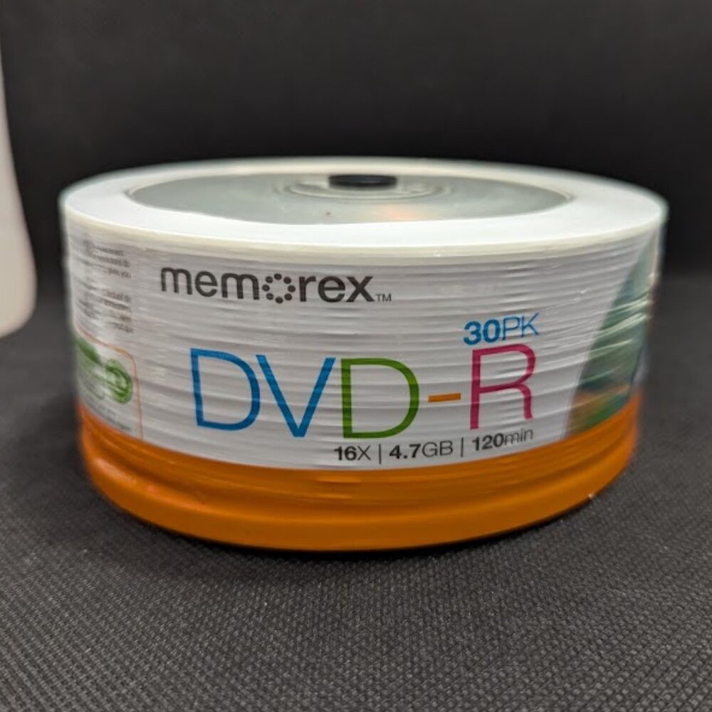 MEMOREX ~ DVD-R ~ RECORDABLE ~ 120 MIN ~ 30 PACK ~ BRAND NEW, SEALED